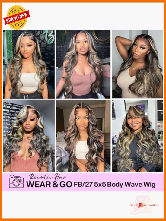 Glueless Human Hair Wig 5x5 HD Lace Closure Body Wave 180% Density 24in main image 4